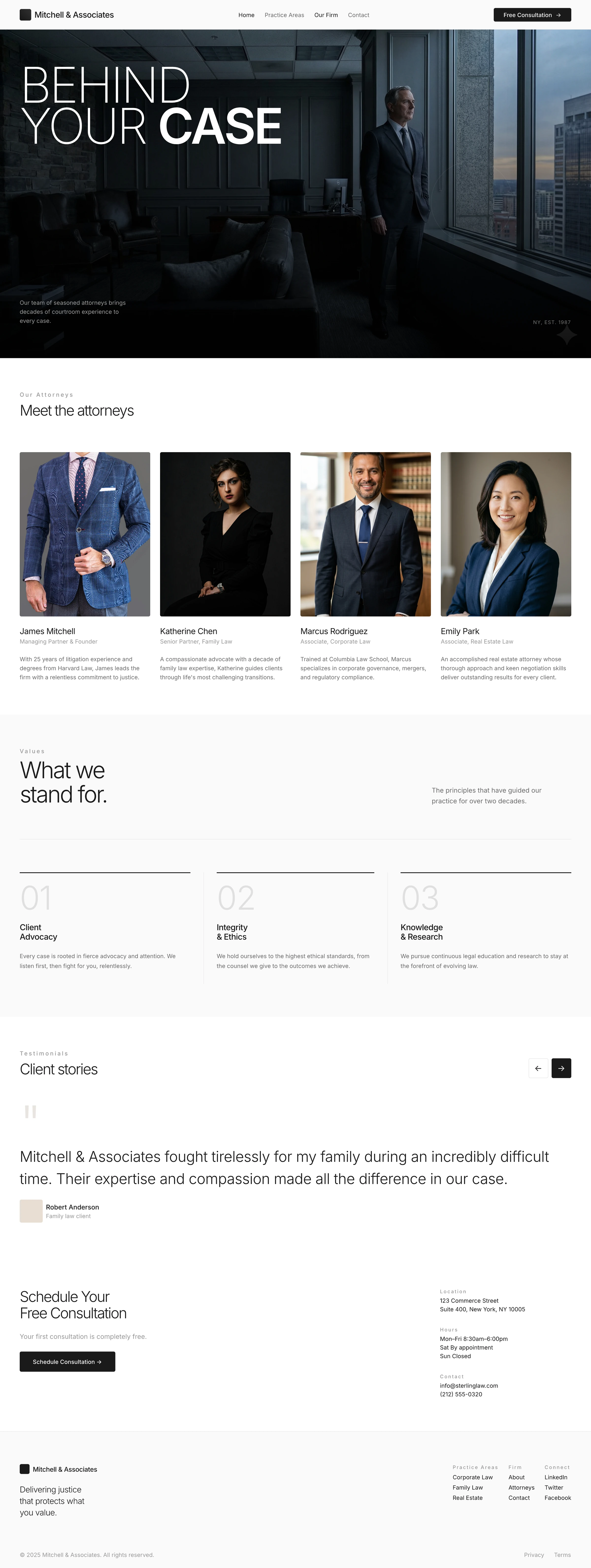 About and team page