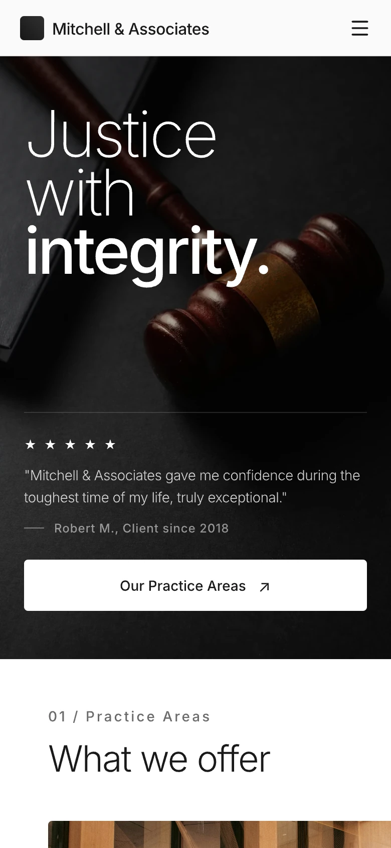 Mobile homepage